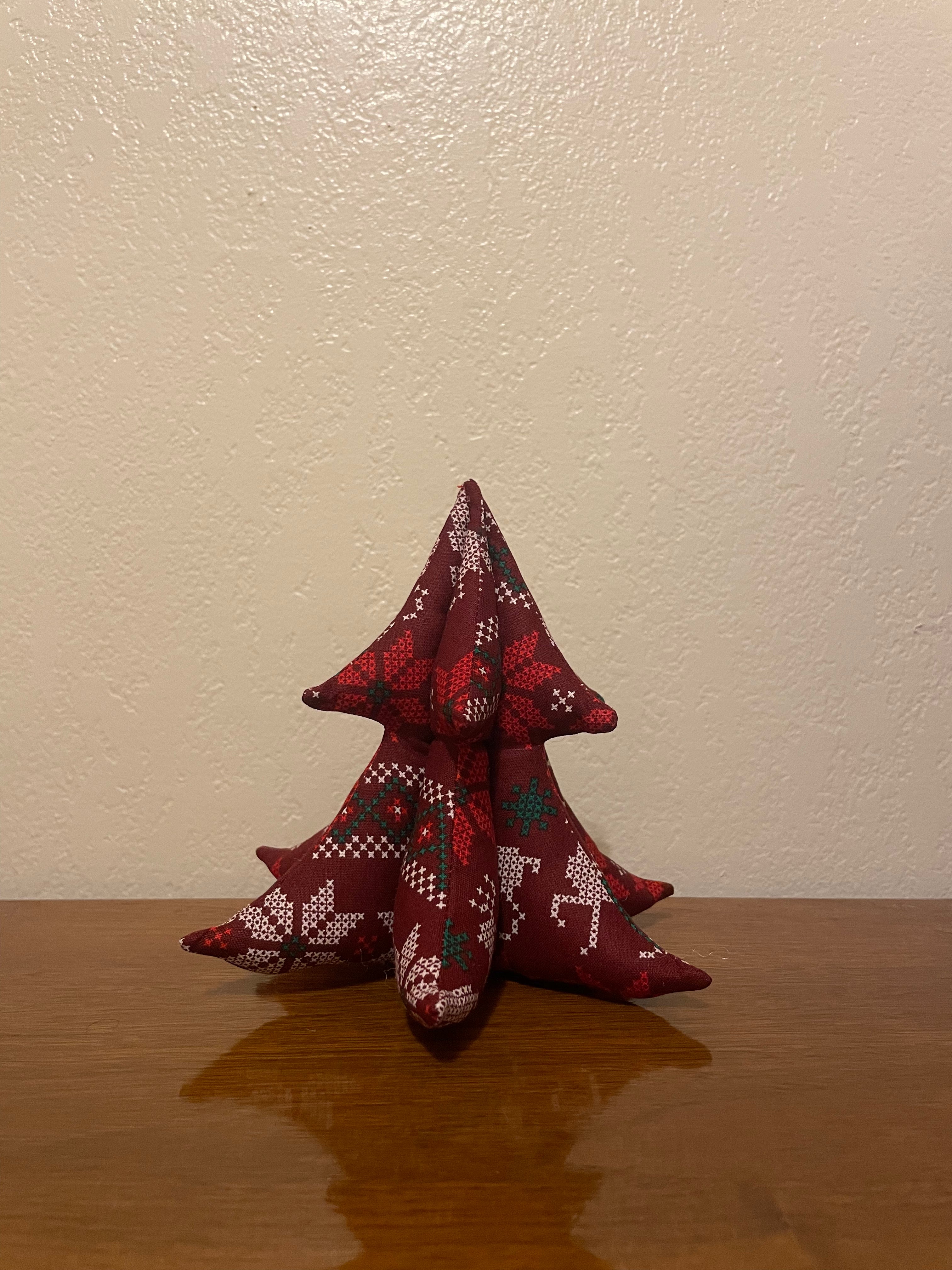 Small Stuffed Fabric Christmas Tree