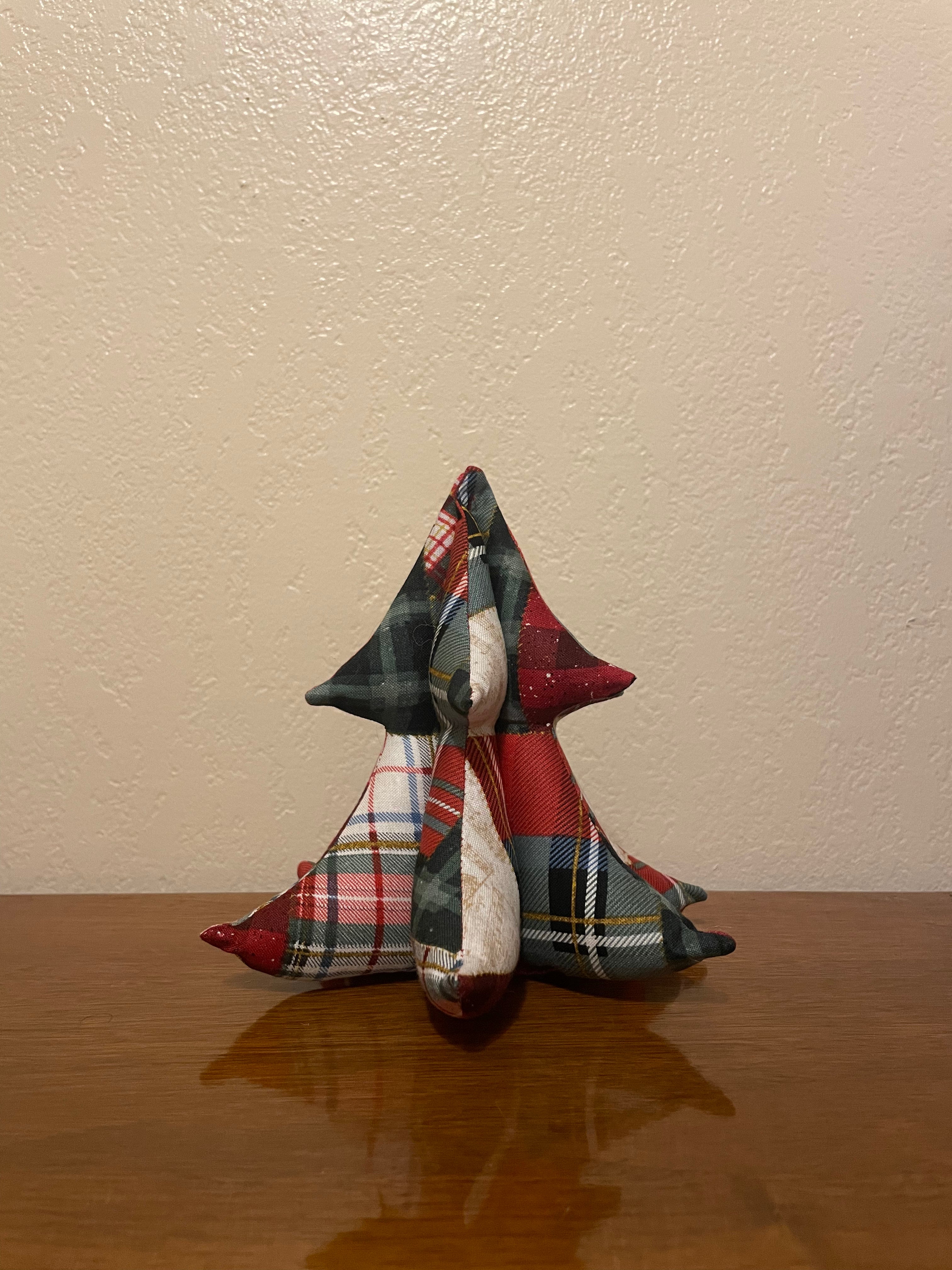Small Stuffed Fabric Christmas Tree