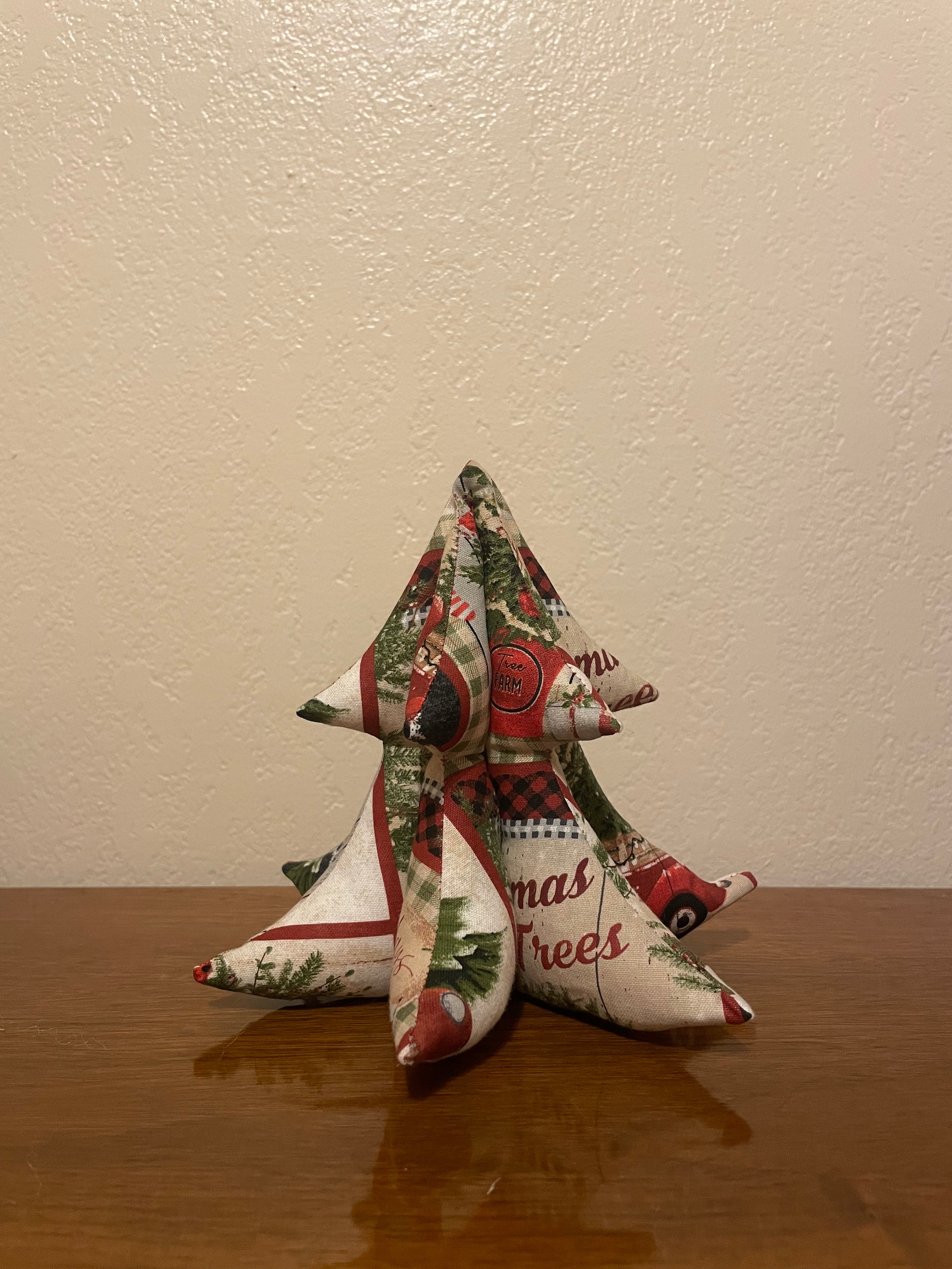 Small Stuffed Fabric Christmas Tree